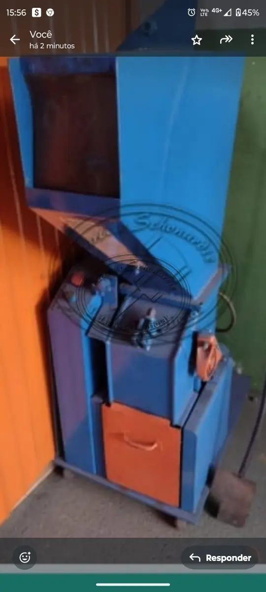 LOTE 001 - 01 MAQUINA MOINHO PARA PLASTICO (TODA REVISADA-ESTADO DE NOVA)