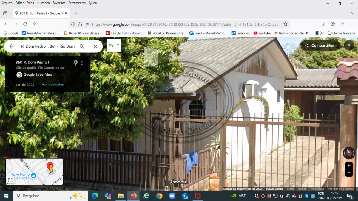 LOTE 001 - DUAS CASAS ALVENARIA, LOCALIZADAS NA RUA DOM PEDRO I, Nº 861, RIO BRANCO, SÃO LEOPOLDO- RS