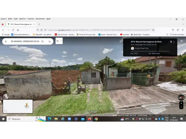 A FRAÇÃO IDEAL DE 25% DE UMA CASA DE MADEIRA, LOCALIZADO NA RUA MANOEL HERMOGES DE MELLO, 18, NOVO HAMBURGO- RS