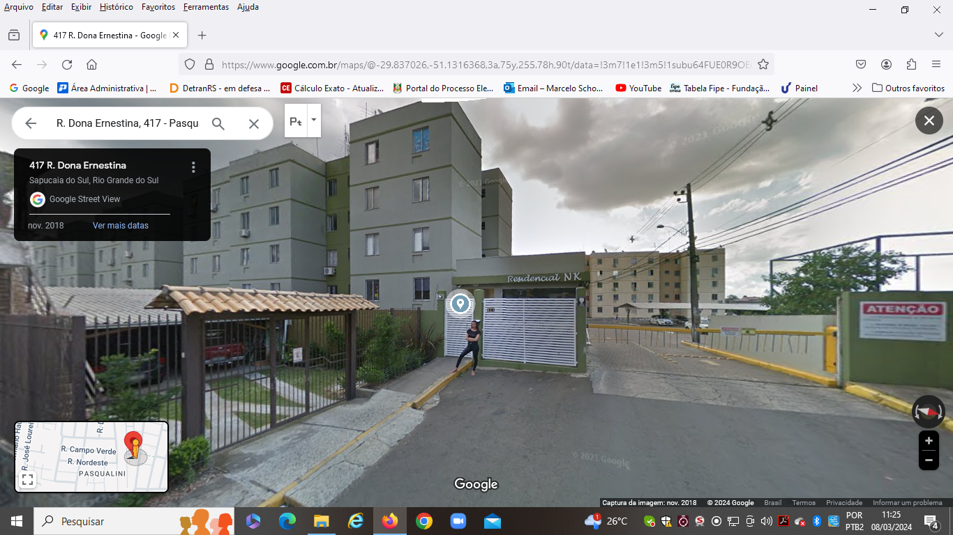 O APARTAMENTO Nº 301, BLOCO 20, CONDOMINIO NICOLAU KUHN,  RUA DONA ERNESTINA, 417, AP. 301, BLOCO 20, PASQUALINI, SAPUCAIA DO SUL- RS