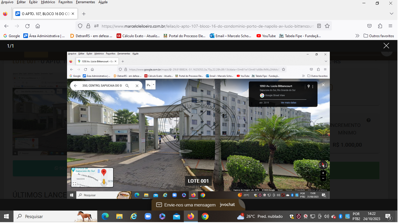 01 APARTAMENTO 306 BLOCO 12 (DESOCUPADO), AV. LUCIO BITTENCOURT,1350, CENTRO, SAPUCAIA DO SUL- RS