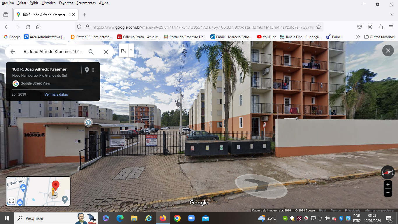 O APARTAMENTO 21 BLOCO A, "RESIDENCIAL MUNIQUE", RUA JOÃO ALFREDO KRAEMER, Nº 100, ROSELANDIA, NOVO HAMBURGO- RS