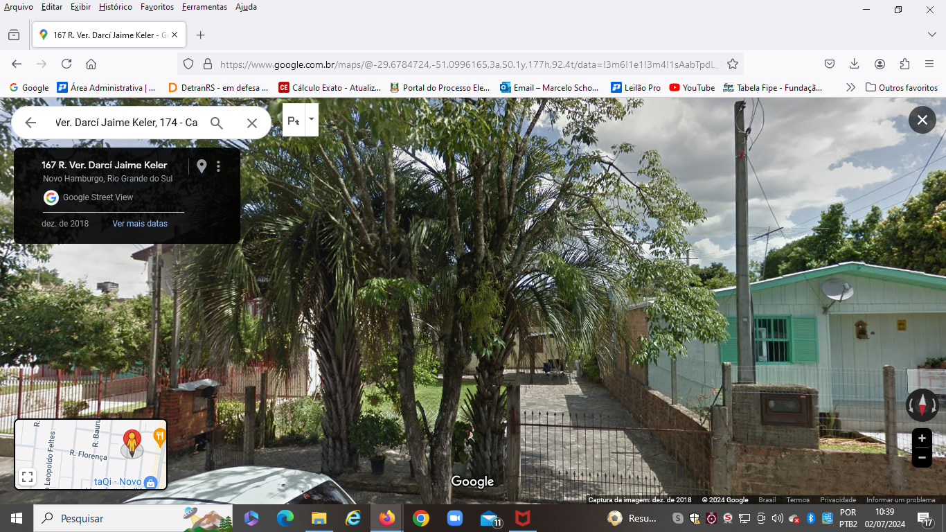 02 CASAS LOCALIZADAS NA RUA VEREADOR DARCY JAYME KELLER, 174, CANUDOS, NOVO HAMBURGO- RS