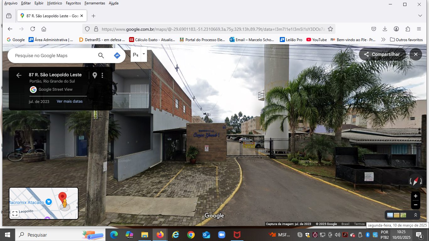 A VAGA ESTACIONAMENTO Nº 86 "RESIDENCIAL CAMPO GRANDE A", RUA SÃO LEOPOLDO LESTE, 85, CENTRO, PORTÃO- RS